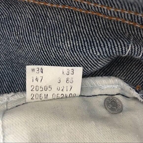 VINTAGE 1980’s Levi’s 505 Orange Tab Dark Wash Jeans | 34 Waist - Picture 7 of 8